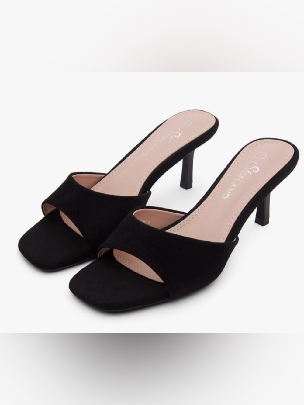 NWT Shoe Land Women's Low Heels, Open Toe One Band Slip-On size 9